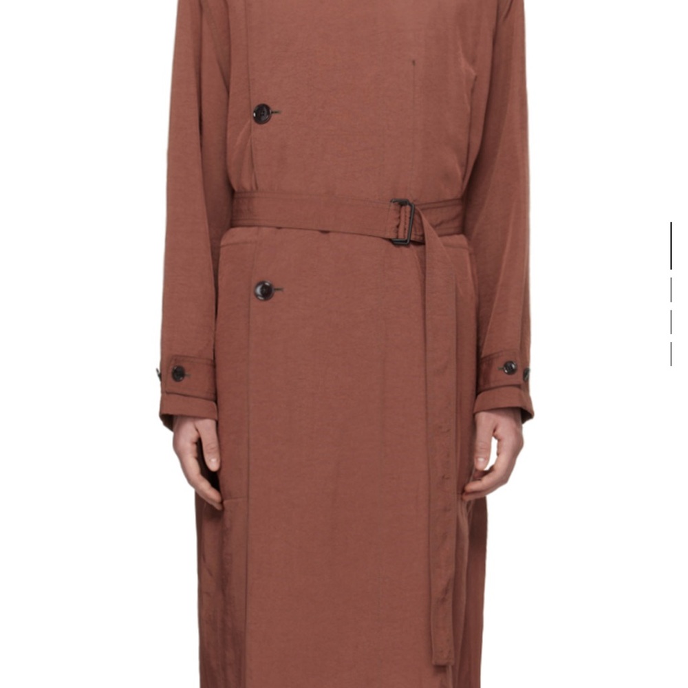 Lemaire Burgundy Light Trench Coat